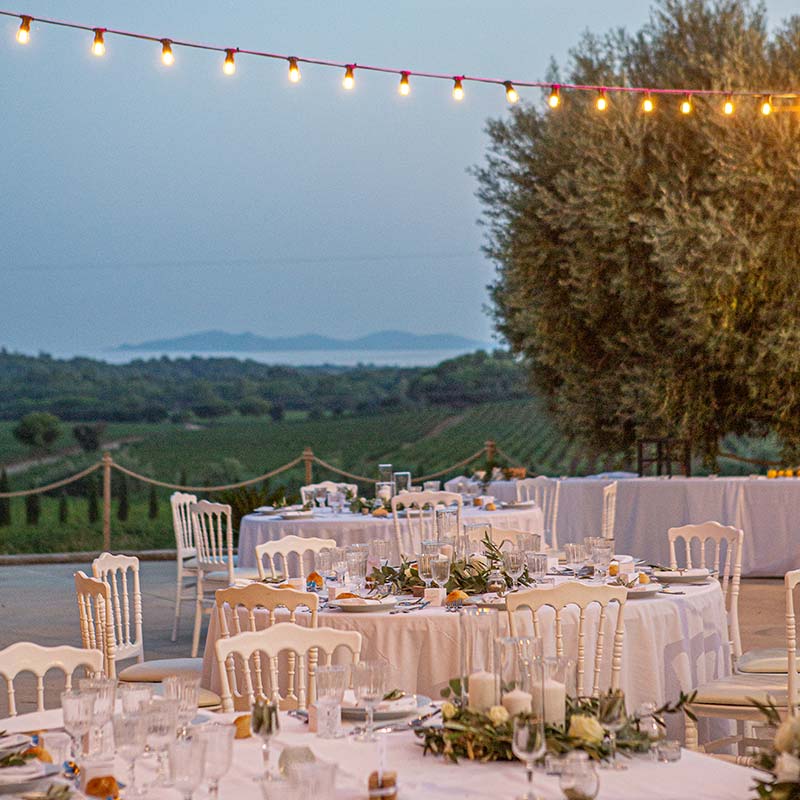 Espace cocktail avec vue mer