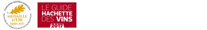 Concours général Agricole de Paris : 3 médailles d'Or
Guide Hachette des Vins 2017