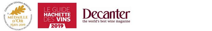 Concours général Agricole de Paris : 3 médailles d'Or
Guide Hachette des Vins 2019
Decanter : 90/100
Decanter : Top 10 du meilleur rosé de Provence à moins de 20£/30$