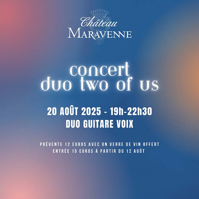 Soirée Concert – Mercredi 20 août 2025 - Château Maravenne