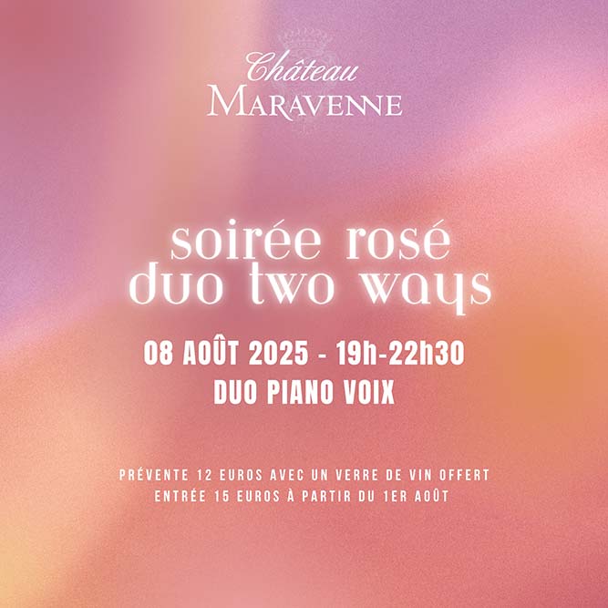 Soirée Rosé – Vendredi 8 août 2025 - Château Maravenne